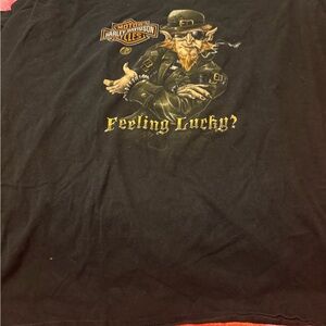 Harley-Davidson Black Tee with Lucky Graphic